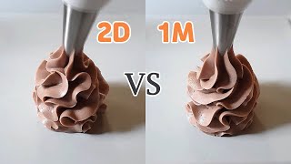 Wilton nozzle 2D and 1M comparison video  How are the two nozzles different [upl. by Rowena]