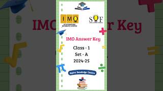 IMO Answer key 202425 for Class 1 imomathsolympiad olympiad [upl. by Zindman]