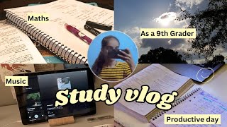 Study Vlog 🎀 As a CBSE 9th grader  India 🇮🇳  My Realistic Study Vlog ☕ [upl. by Lihp789]