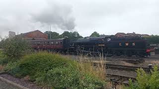 LMS Mougle and GWR Pannier arriving into kidderminster Station SVR [upl. by Cadmarr]