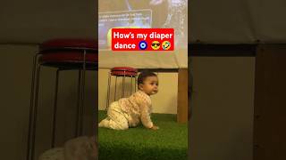 Diaper Dance 😎😂babytanvika cutebaby haigarmi cutenessoverloaded funnybaby trending babydance [upl. by Peppi37]