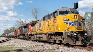 CN A420 South through Hammond LA with UP amp CN Power [upl. by Aitram]