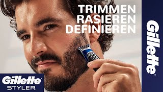 Bart Trimmen Bart Rasieren amp Konturen definieren  Gillette STYLER Short [upl. by Brnaba]