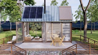 25 X 6 Meter Beautiful Small Container House  Simple Life  Living Design Tiny House [upl. by Mackler]