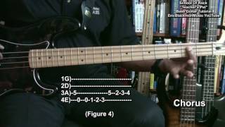 TEACHERS PET School Of Rock How To Play On Bass Guitar Lesson EricBlackmonGuitar [upl. by Yendroc195]