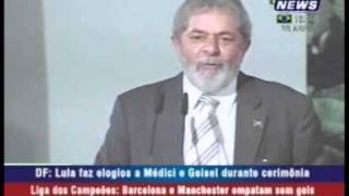 Regime Militar  Lula faz elogios a Médici e Geisel durante cerimônia [upl. by Ahsenor36]