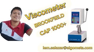 Brookfield CAP 1000  Viscometer  Calibration  Verification  Tagalog Tutorial [upl. by Lirrehs886]