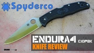 Spyderco Endura4 C10PBK Knife Review  OsoGrandeKnives [upl. by Arzed]