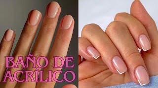 Como hacer un baño de acrílico en uñas naturales paso a paso Intermedio 9 [upl. by Anisor]