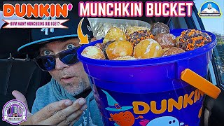 Dunkin® Halloween Munchkins Bucket Review 🎃🍩🪣  How Many Munchkins Did I Get  theendorsement [upl. by Marilla]