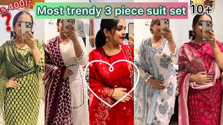 10 Trendy Kurta set with dupatta💕 Haul starting from 299 haul  by Flipkart [upl. by Sillihp]