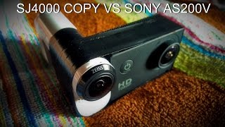 Action Cam Clone SJ4000 VS Sony AS200V [upl. by Brine]