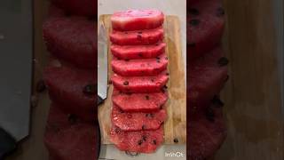 Satisfying octagon shape watermelon 🍉 cuttings skillswatermelonsummerhealthy skillhomevideo [upl. by Qidas575]