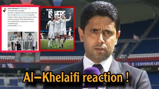 A surprising reaction from Nasser AlKhelaifi after the announcement of Mbappe joining Real Madrid [upl. by Bijan]