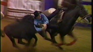 Steer Wresting Mesquite Rodeo  1990 [upl. by Piselli]