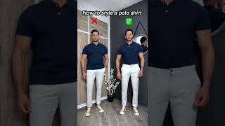 How to style a polo shirt 🔥✅ mensfashion outfitstyle [upl. by Jen228]