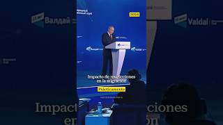 Restricciones artificiales estimulan la migración según Putinputin rusia crisis occidente eeuu [upl. by Rafat]