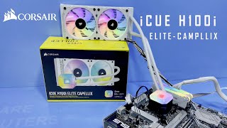 CORSAIR iCUE H100i ELITE COMPLLIX UNBOX amp INSTALL [upl. by Elyrehc]