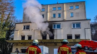 FEUER IN FIRMENGEBÄUDE Scheideanstalt ausgebrannt  Heftige Brandeinwirkung  FEUERWEHR ETTLINGEN [upl. by Kopp]