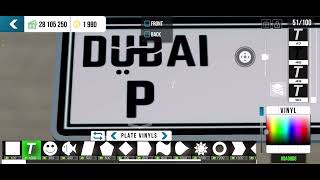 How to Make Dubai number plate in Car Parking 💸🔥 [upl. by Mercier]