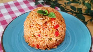 BULGUR PİLAVI TARİFİ  TAVUKLU BULGUR PİLAVI NASIL YAPILIR  YEMEK TARİFLERİ [upl. by Venu634]