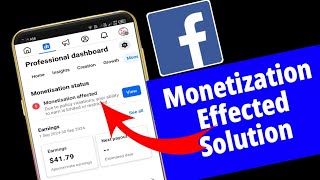 How To Solve Facebook Monetization Effected Problem Solution [upl. by Okechuku]