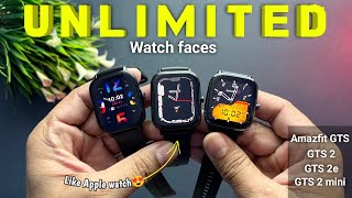 How to set unlimited watch faces on Amazfit GTS GTS 2 GTS 2e amp GTS 2 mini  series 7 watch face😍 [upl. by Cheyney]