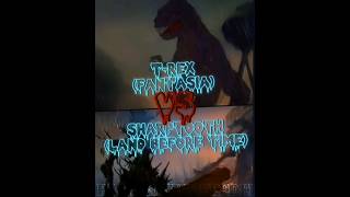 Fantasia Trex Vs Sharptoothdebate1v1whoisstrongestthelandbeforetimefantasia1940shorts [upl. by Nari]