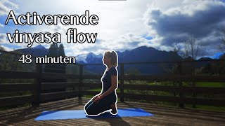 Yoga RouTine  Activerende vinyasa flow intermediate 48 minuten [upl. by Hogle]