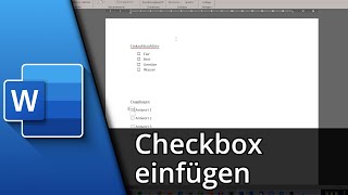 Word Checkbox einfügen  Zum Abhaken amp Ausdrucken ✅ Tutorial [upl. by Reagan774]