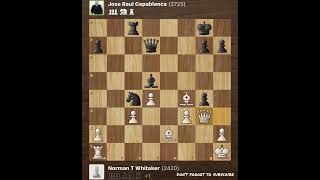 Norman Whitaker vs Capablanca • New York  USA 1913 [upl. by Kcarb]