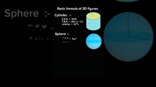 Basic Formula Of 3D Figures part 2 onlyssc ssccglmains2024 [upl. by Nehgam]