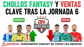 🚀 LOS MEJORES FICHAJES Y CHOLLOS FANTASY TRAS LA JORNADA 6  VENTAS CLAVE 🔍  BIWENGER 2425 [upl. by Cyndie]