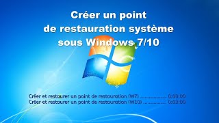 Créer un point de restauration système sous Windows 710 [upl. by Niemad]