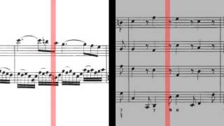 BWV 1043  Concerto for 2 Violins in D Minor Scrolling [upl. by Jowett]