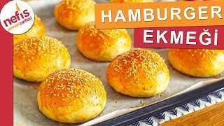 Evde Hamburger Ekmeği Tarifi  Tüm Aşamaları ile 🍔 [upl. by Sacrod]