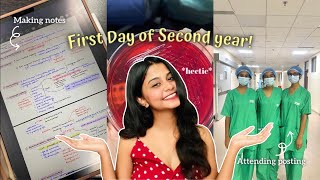 First Day of 2nd Year✨l Day in life of a medico clinics hospital visit l AIIMS l MBBS I NEET [upl. by Gardiner]