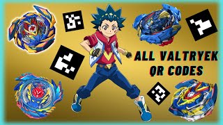 All Valtryek QR Codes  BEYBLADE BURST APP [upl. by Cosenza]