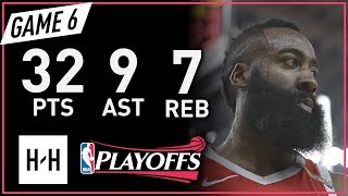 James Harden Full Game 6 Highlights vs Warriors 2018 NBA Playoffs WCF  32 Pts 9 Ast 7 Reb [upl. by Cherida158]