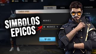 NOMBRES EPICOS CON SIMBOLOS PARA FREE FIRE  LOS MEJORES NICK 亗 么 ϟ ツ 𒆜 [upl. by Lindly]