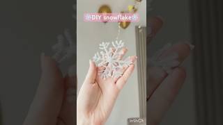 Diy snowflake for christmas chritmascraft diy snowflakes snow christmastreeornaments craft [upl. by Alue]