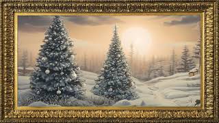 Framed TV Artwork  Winter Forest Holiday Wonderland  1 hour [upl. by Zenger596]