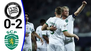 SK Sturm Graz vs Sporting 02 Viktor Gyökeres Goal All Goals and Extended Highlights [upl. by Ainerbas]