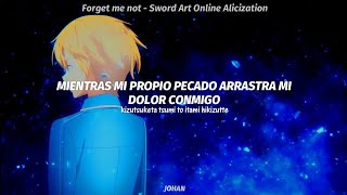 Sword Art Online Alicization Ending 2 Full  Forget me not  ReoNa  AMV sub español [upl. by Entroc]