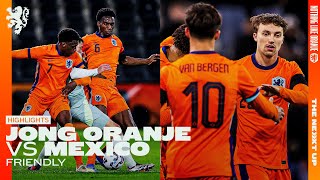 Friendly win in Almelo ✔️  Highlights Jong Oranje  Mexico [upl. by Sreip]