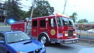 Ossining FD Engine 101  Engine 98 Responding [upl. by Delmore747]