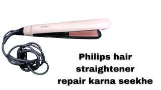 PHILLIPS Hair Straightener repair karna seekhe  not heating properly mksfindsolution repair [upl. by Eilyab]