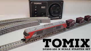 Tomix 90095  DF200100 My first Tomix starter set unboxing and review [upl. by Aicatan]