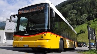 Mit dem Bus durch die Berge  Schweizer Postbus auf der Bristenstrasse und Alpenblick [upl. by Rawdan]