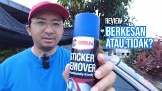 Cara Hilangkan Bekas Sticker Pada Kereta  Review Sticker Remover Getsun [upl. by Otineb163]